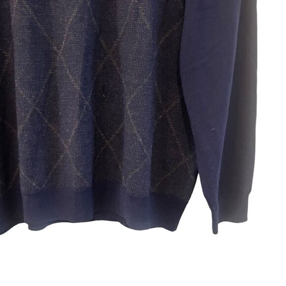 Jos. A. Bank navy 100% merino wool 1/4 zip sweater - Picture 7 of 7